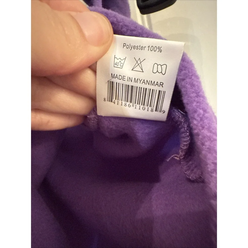 NWT, Gooby, Warm Pullover Fleece Dog Jacket with O-Ring Leash, Lavender, Small